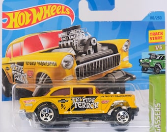 ホット ウィール RLC 55 シボレー ベルエア　ガッサー ギャッサー 55 CHEVY BEL AIR GASSERの新旧金型モデル比較！RLC版The Flying