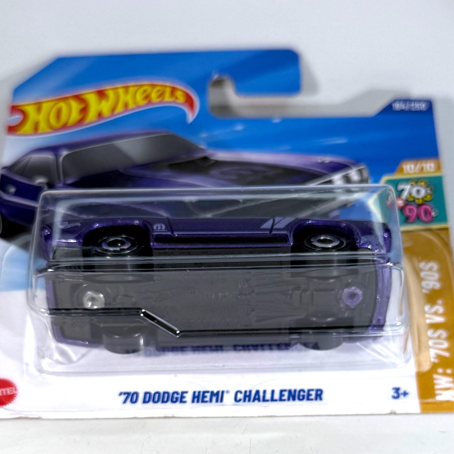 Hot Wheels '70 Dodge Hemi Challenger, Purple Diecast Car