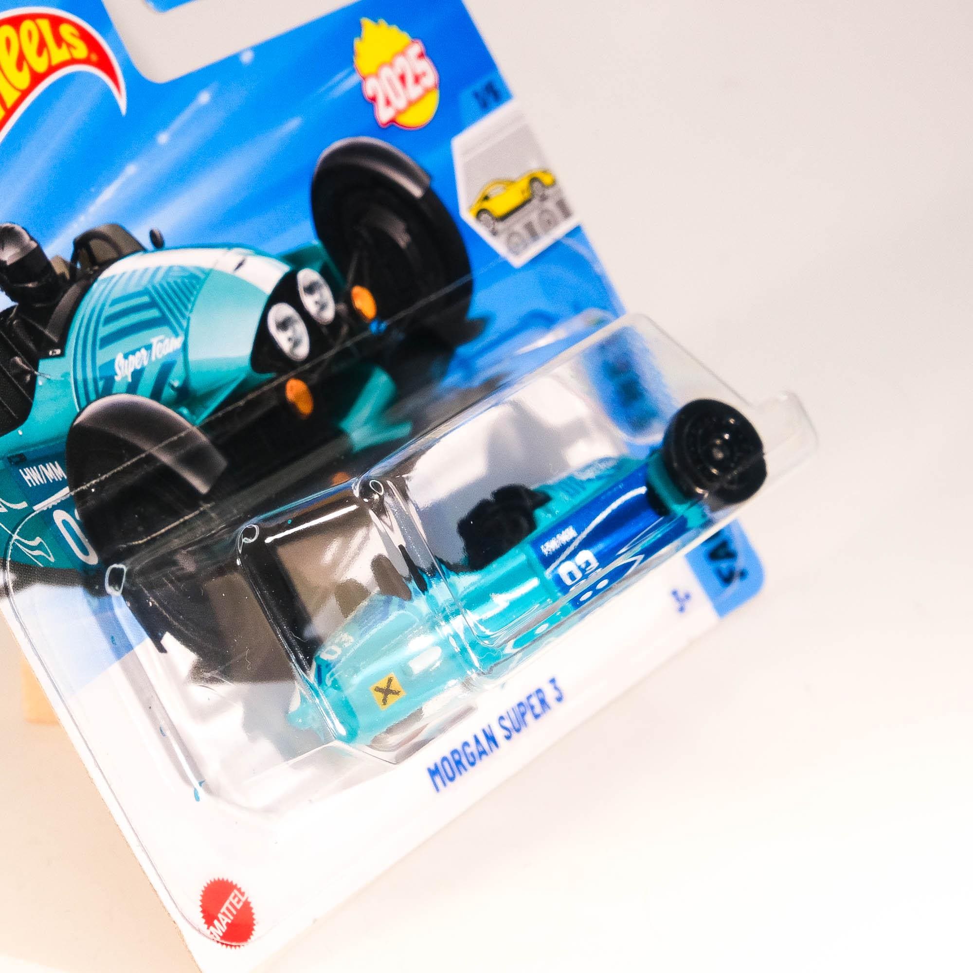 Hot Wheels Morgan Super 3 Modellauto – Maßstab 1:5, Teal, Ab 3 Jahren, Sammlerstück
