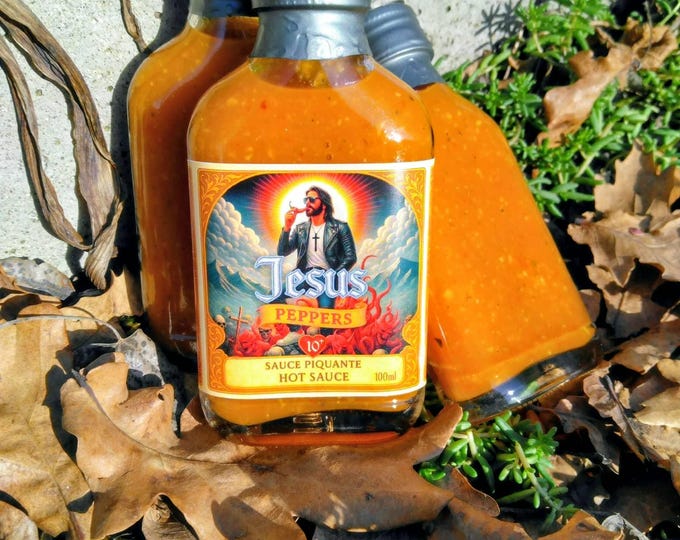 Featured listing image: Hot Sauce 10+/10 Jesus Peppers 100ml