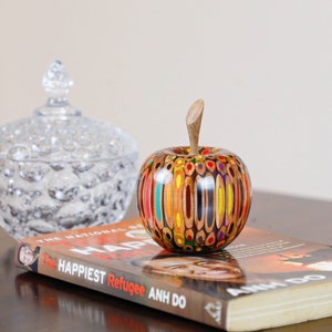 Handmade Apple Ornament: Art Fruit Decor - Living, Bed, Kitchen Room Decor, Gift for Teacher