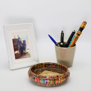 Resin Color Pencil Handmade Bowl for Ornaments & Keys - Multi Colors