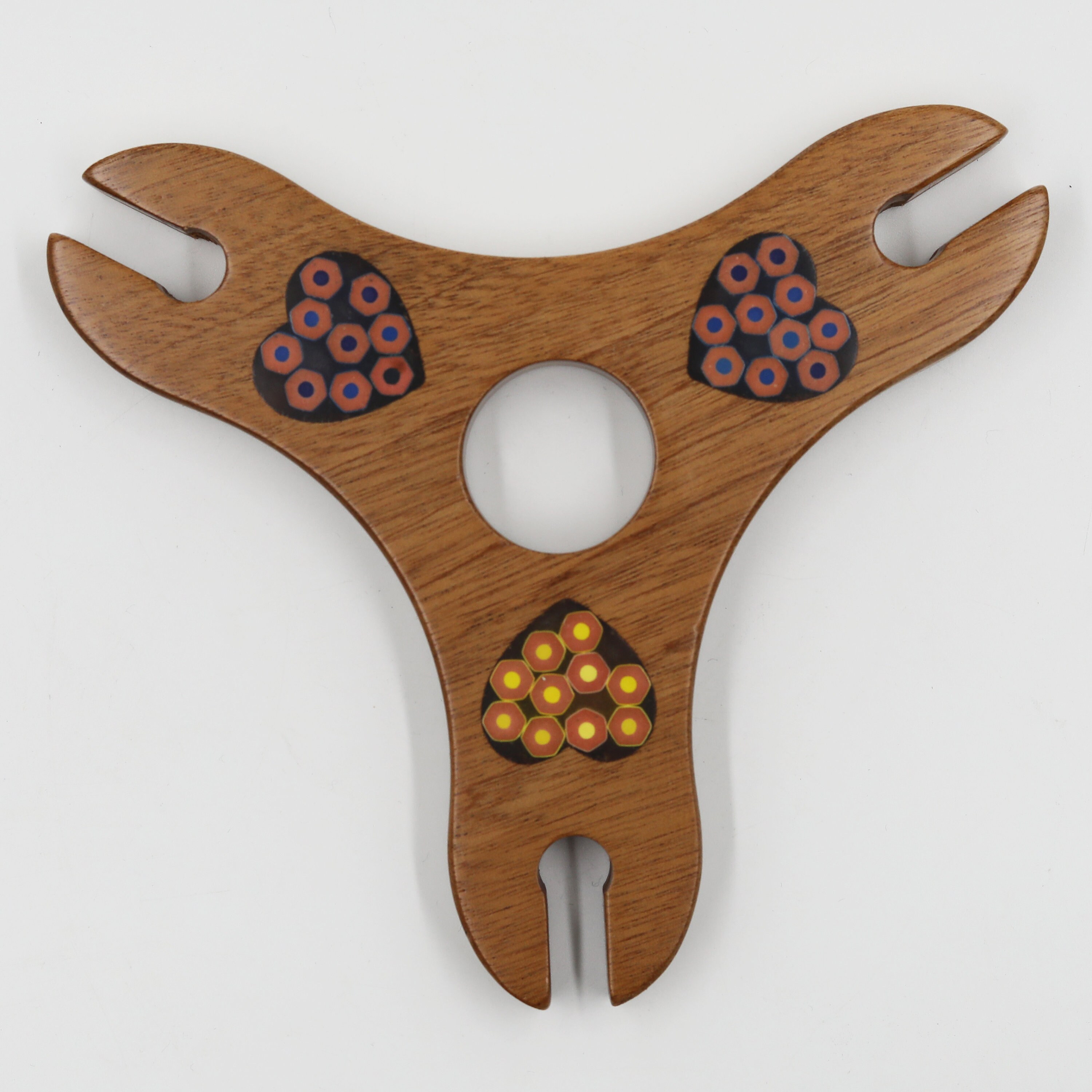 Triangle Coloredpencil Wine Bottle Holder With 3 Long Stem Etsy