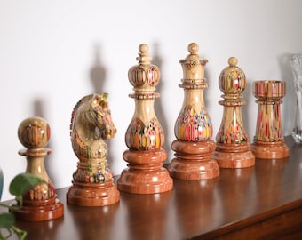 6 Giant Chess Pieces King - Queen - Bishop - Rook - Knight - Pawn | Super  Deluxe Chess