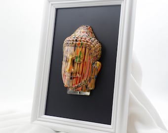 Resin Art 1-Face Buddha's Statue Made of Colored Pencil - Henry Le Design