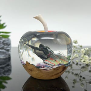Starship Resin Apple Wood, Special Gift for kids, Décor Handmade Resin Wood, Unique Birthday Gift for Him