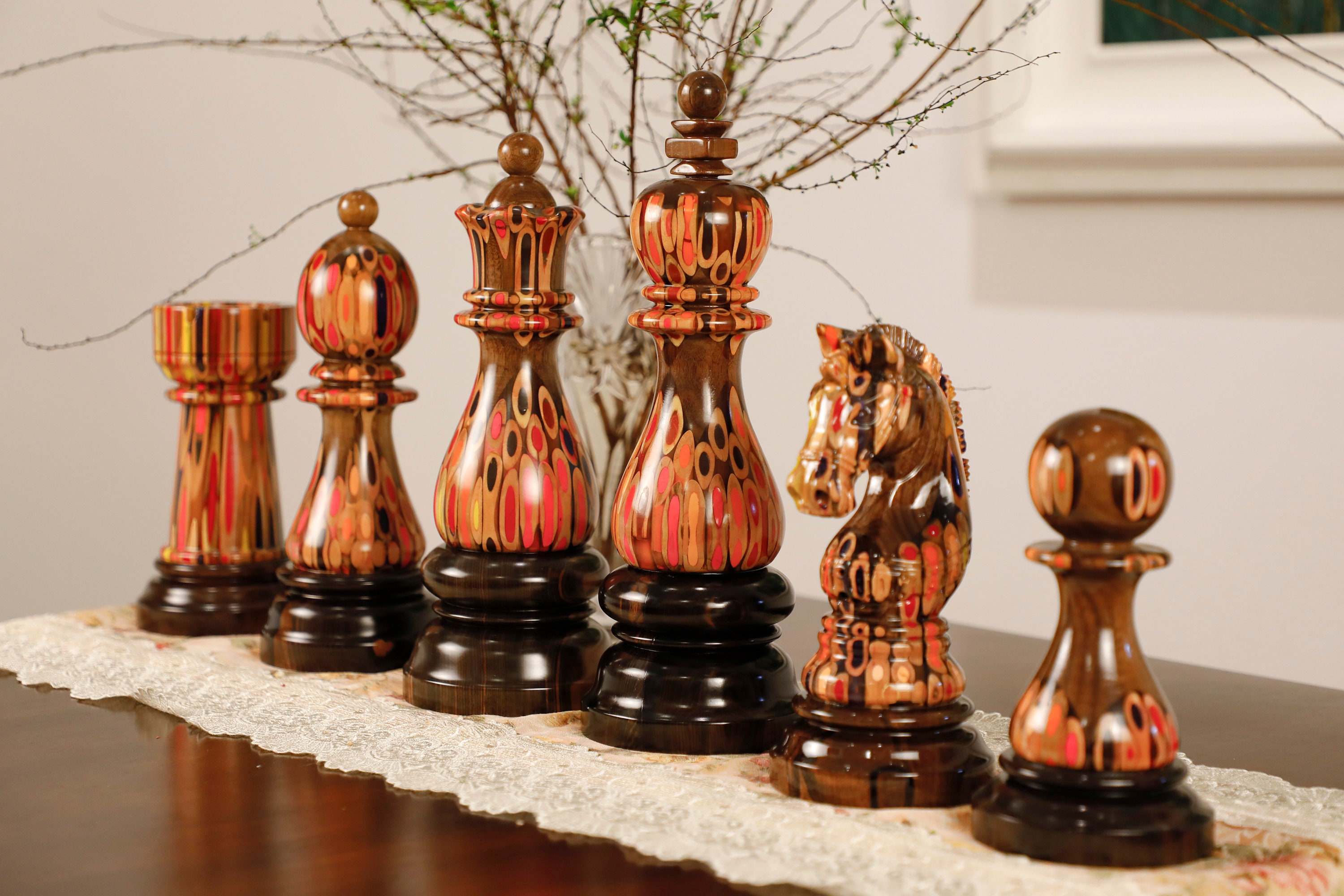 6 Giant Chess Pieces King - Queen - Bishop - Rook - Knight - Pawn