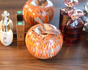 Medium-Size Colored Pencil Apple Decor - Resin Apple Fruit - Deleo - 5.1" x 4.3" (M)