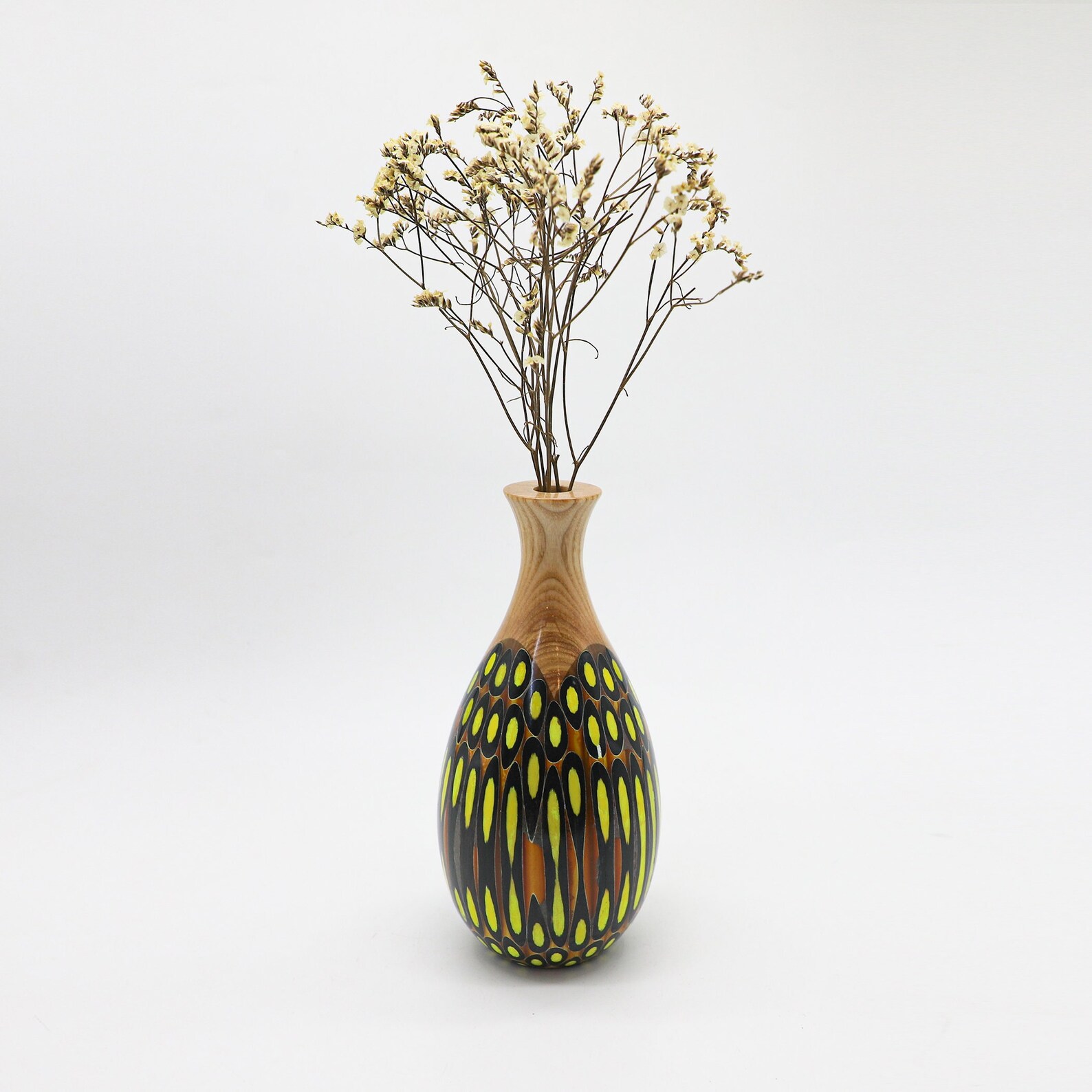 Unique Colored Pencil Vase Wooden Core Handmade Resin Vase Etsy