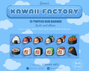 Youtube and more! 6 Yummy Junk Food Sub Cheer bit Badges for Twitch