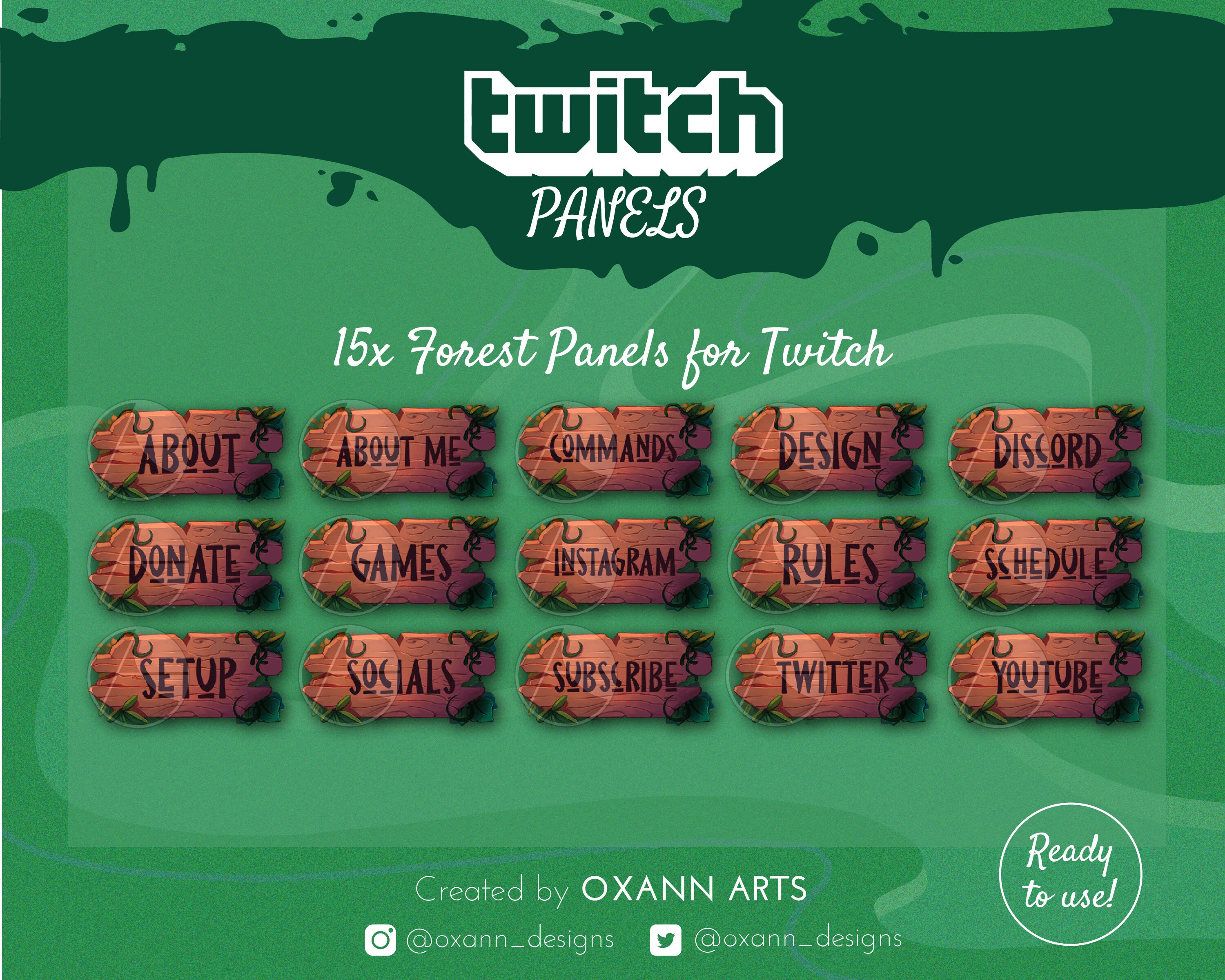 Forest Panels For Twitch Beautiful Jungle Panels For Etsy Forest Panels For Twitch Beautiful Jungle Panels For Etsy