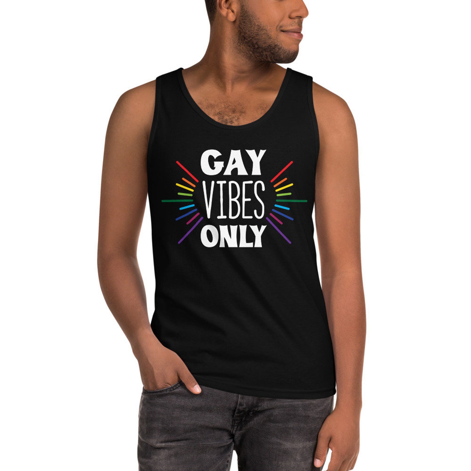 gay vibes only button up