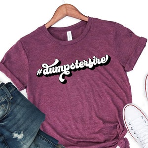 Retro #Dumpsterfire BW SVG - Dumpster Fire SVG - clip art snarky - hashtag svg - dumpster fire cut files for cricut - vector - word art
