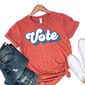 White & Blue Retro Vote SVG - voting SVG - vote clip art - vote graphic - political svg - Vote cut files for cricut - Election svg files