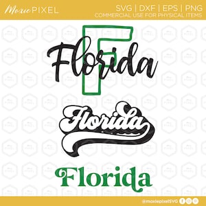 Florida SVG Dateien - Florida Word Art - States svg - Florida Cut Dateien für Cricut - Florida Vektor