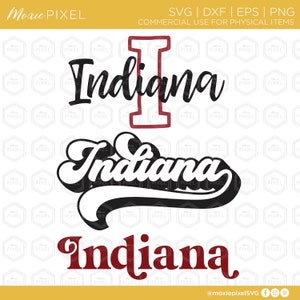 Indiana SVG files - Indiana word art - States svg - Indiana cut files for cricut - Indiana vector