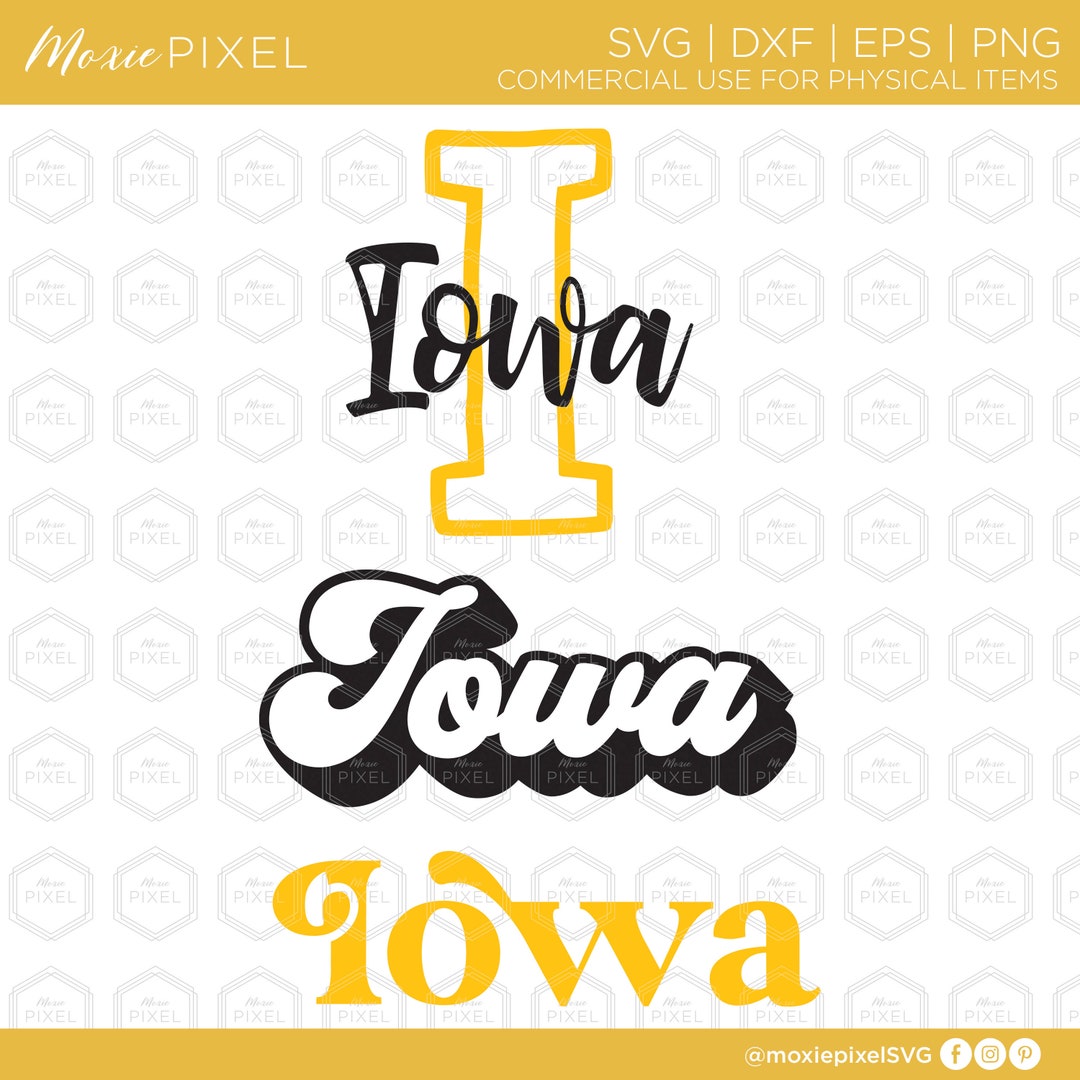 Iowa SVG Files Iowa Word Art States Svg Iowa Cut Files Etsy