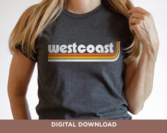 West Coast Retro SVG: 80s Style Cut Files