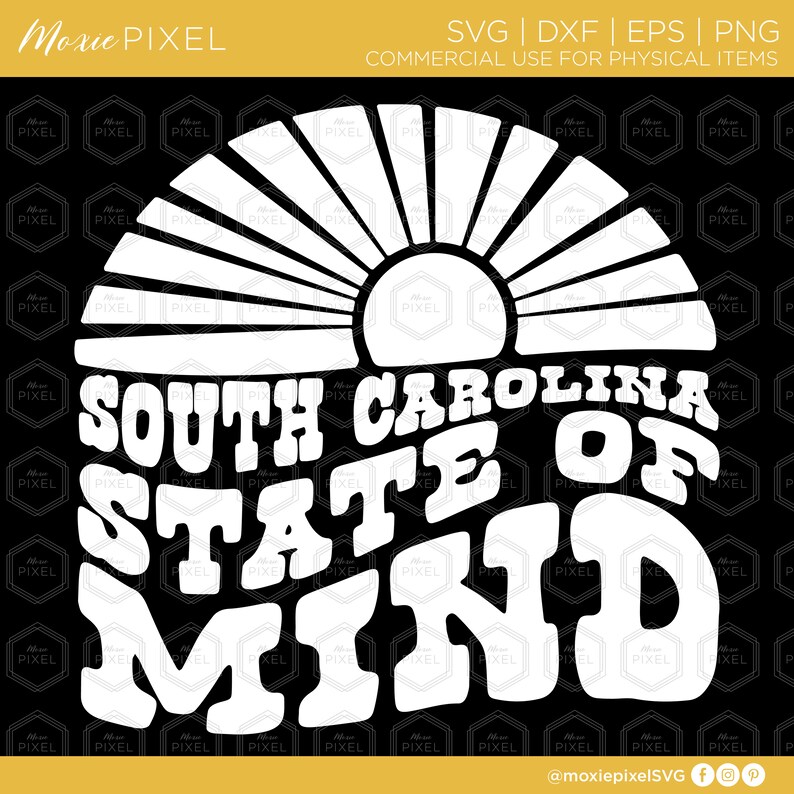 South Carolina State of Mind SVG Files South Carolina Word Art States
