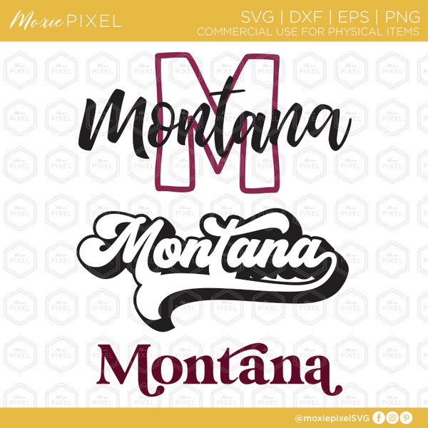 Montana SVG files - Montana word art - States svg - Montana cut files for cricut - Montana vector