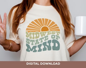 Midwest State of Mind Retro SVG: Cricut Cut Files