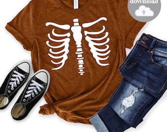 Rib Cage SVG - Halloween clip art - Skeleton graphic - Halloween cut files for cricut