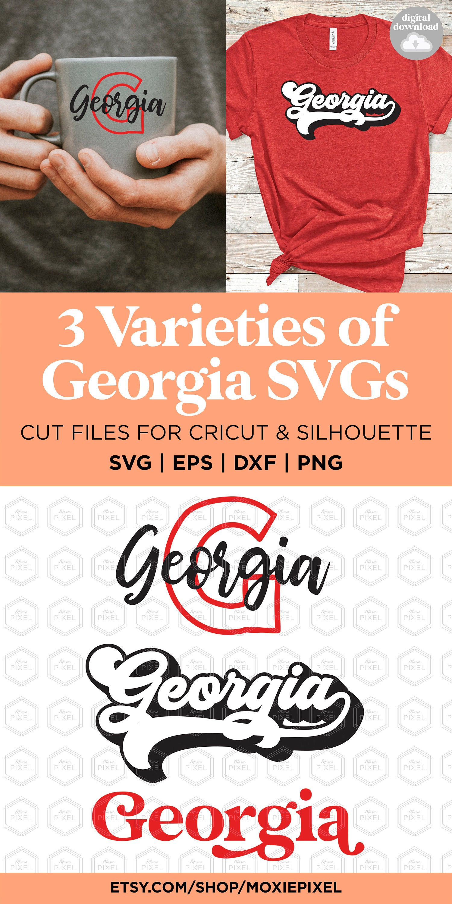 Georgia SVG Files Georgia Word Art States Svg Georgia - Etsy