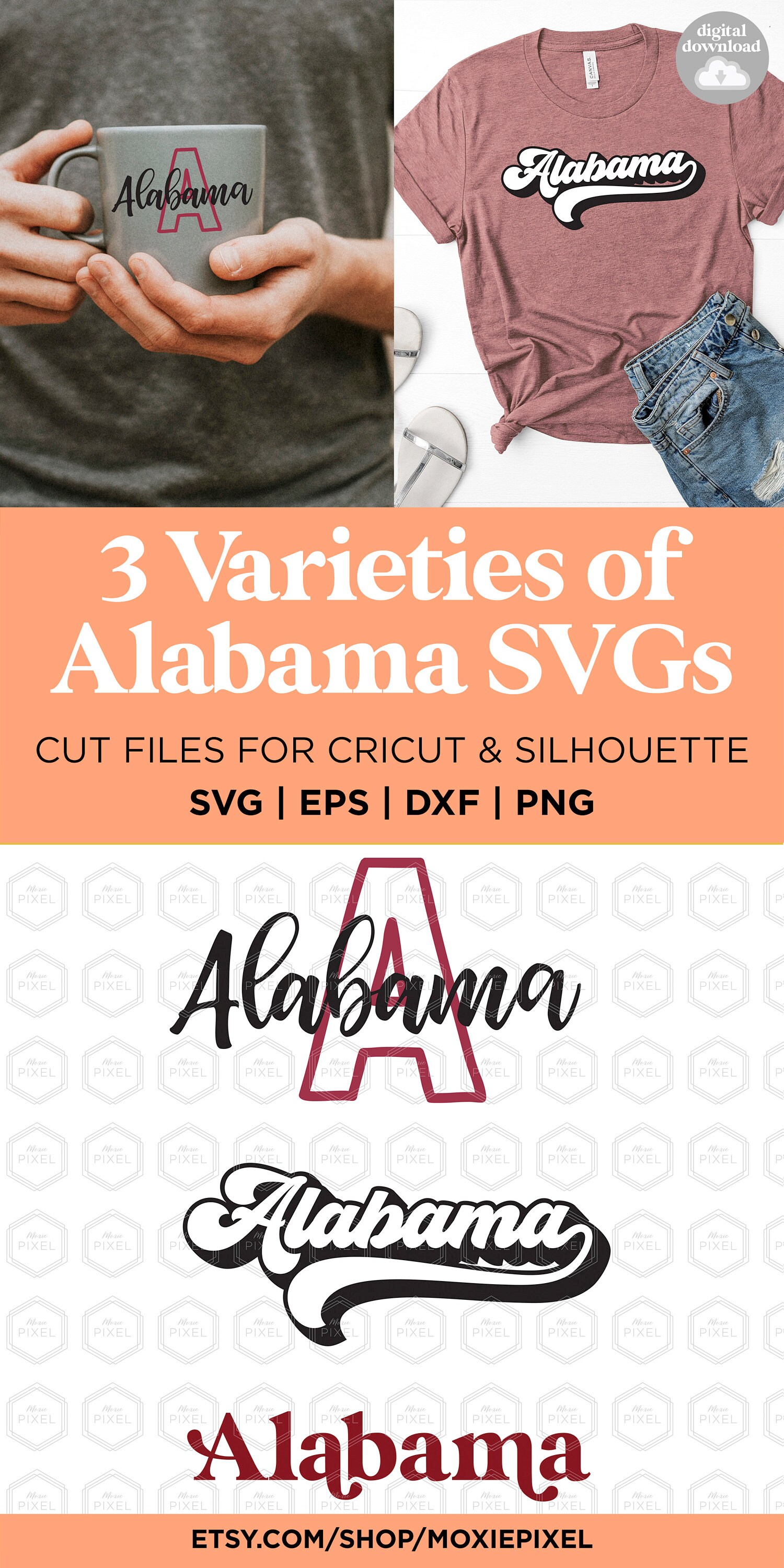 Alabama SVG Files Alabama Word Art States Svg Bama Cut - Etsy