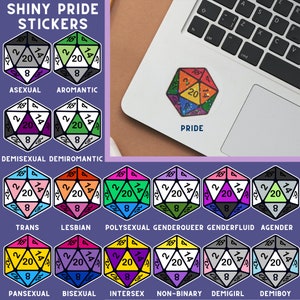 Adesivo lucido con bandiera dell'orgoglio D20