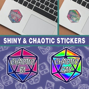Adesivi lucidi D20 Chaotic Bi/Gay