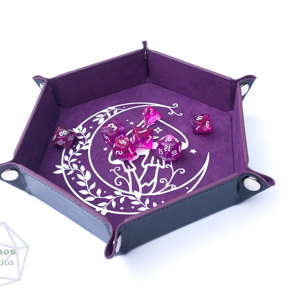 Mond Pilze Würfeltablett - Weißer Druck - Viele Farben erhältlich