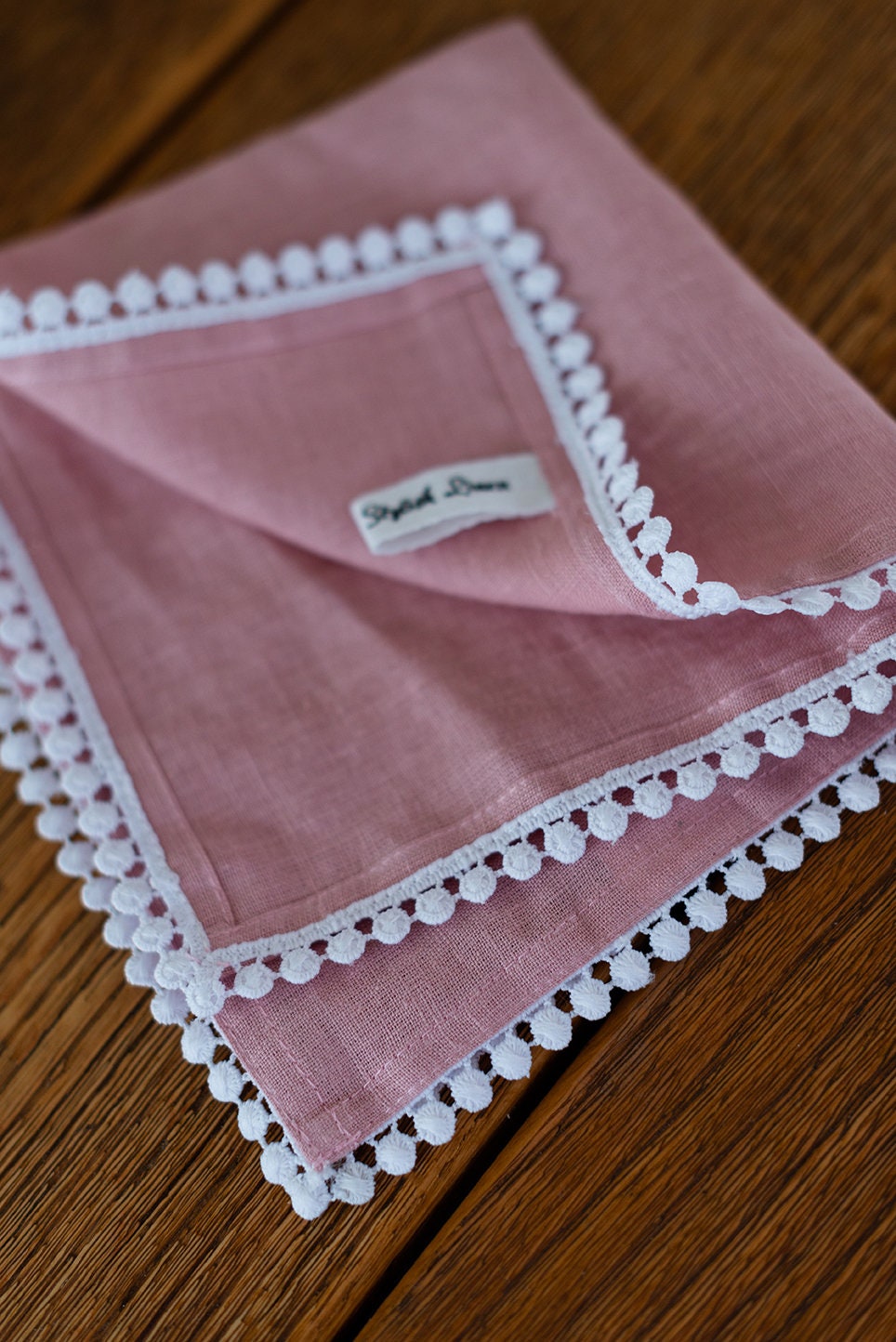 Linen Napkins 12x12 With Pom Pom Trim. Set of 2 Linen Etsy