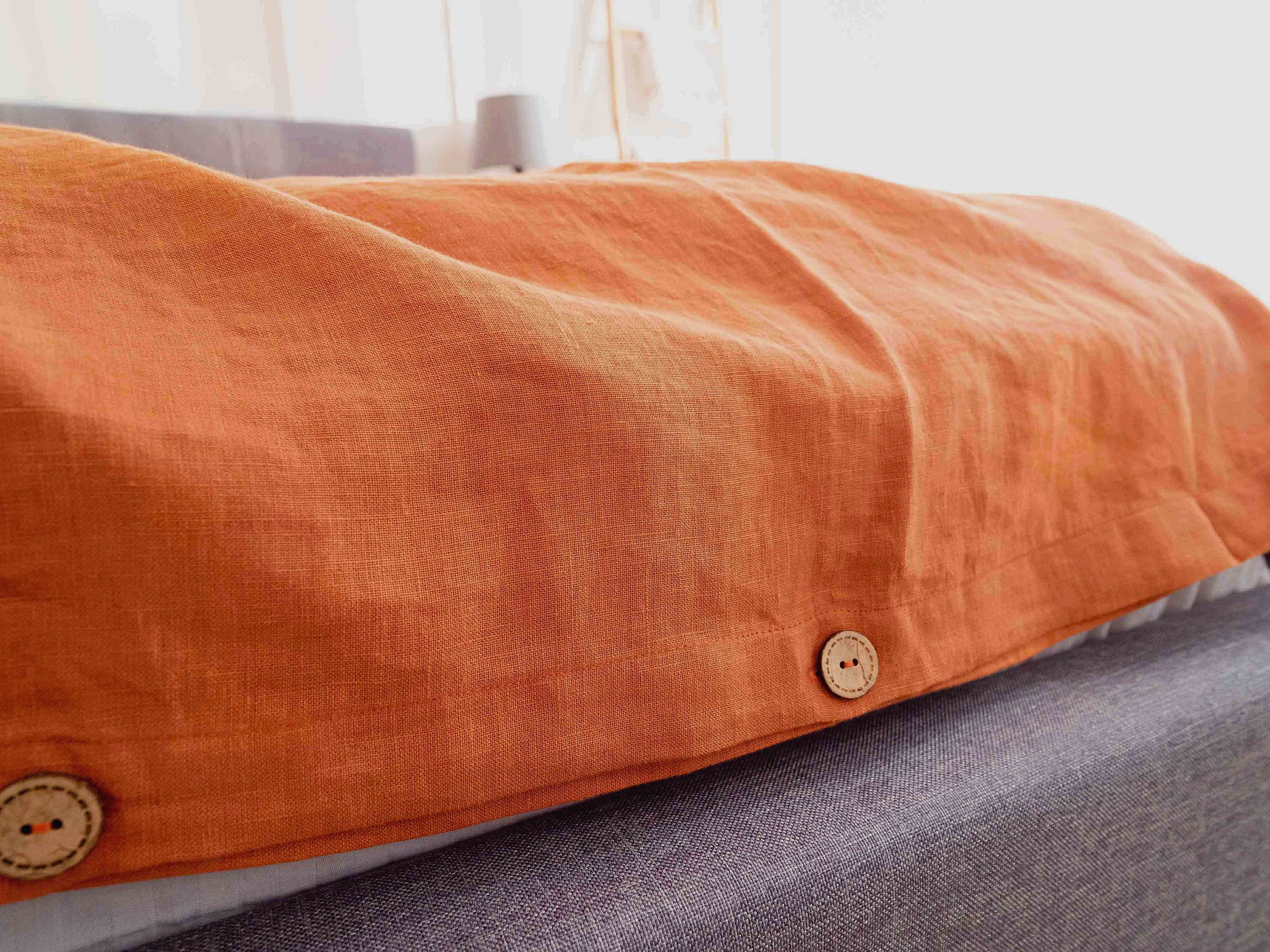Linen Pillowcase in Burnt Orange / Orange Pillow Case in Etsy UK