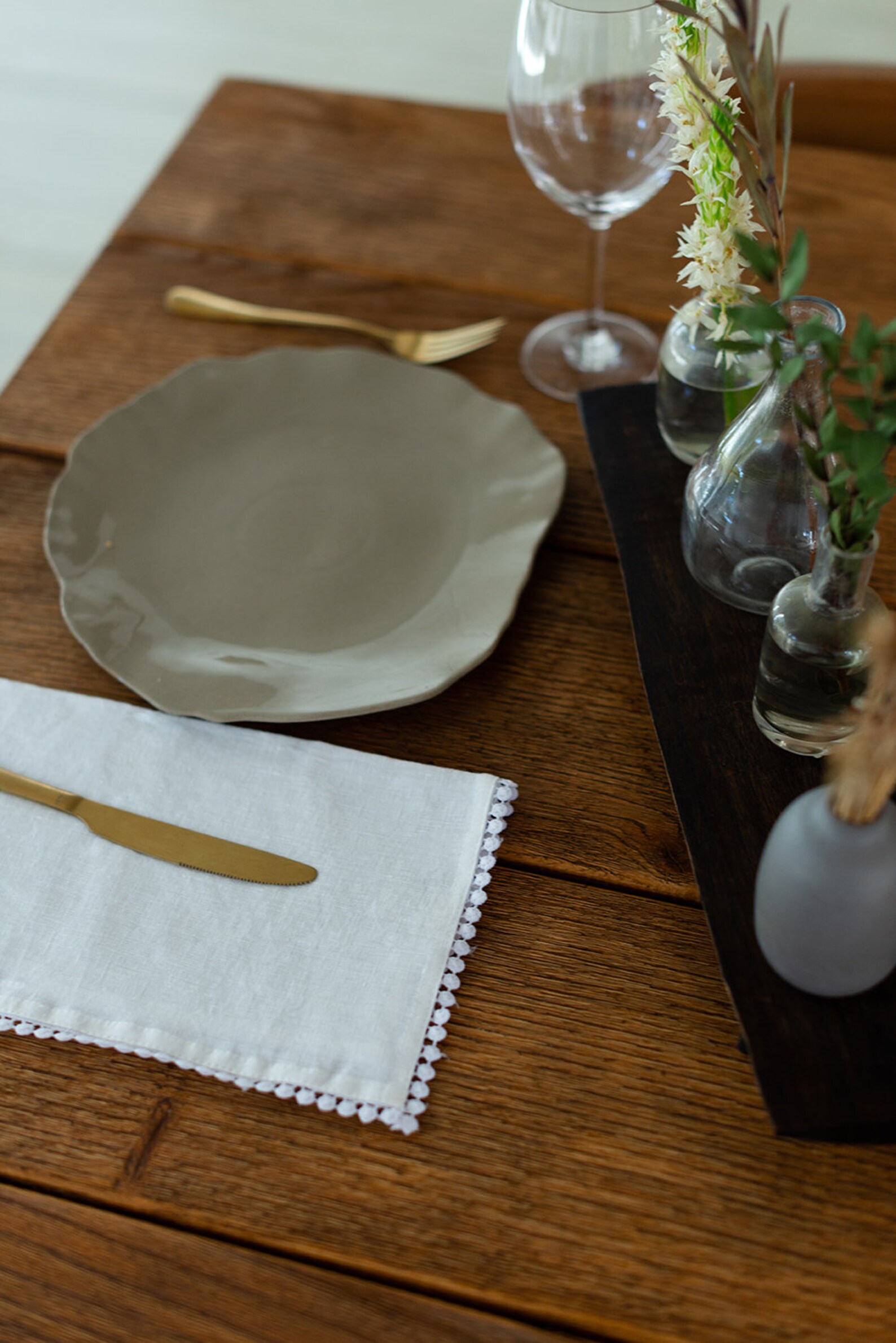 White Linen Napkins 12x12 Set of 2. Washed Linen Napkin. Etsy