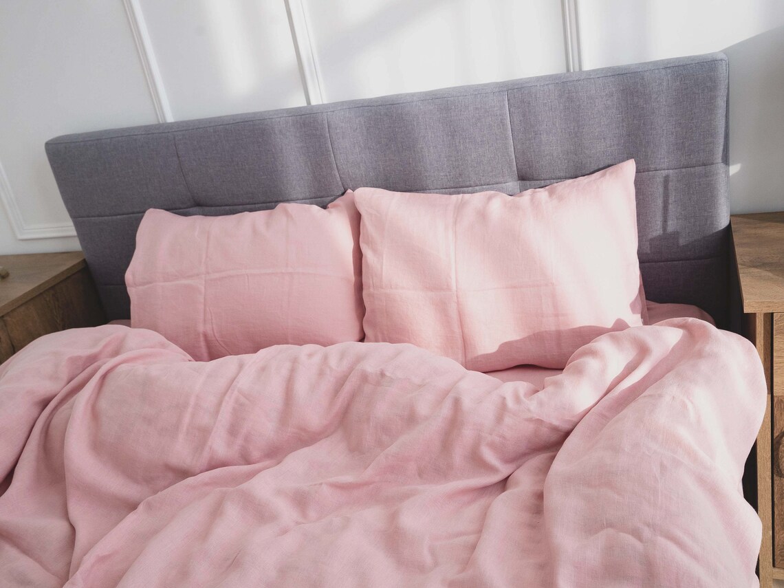 Linen Duvet Cover in Dusty Pink / Linen Duvet Cover in Twin Etsy