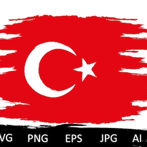 Turkey Flag svg, Turkey National Flag, distressed turkish flag svg, turkish flag clipart, shirt with turkey flag, turkey flag design element