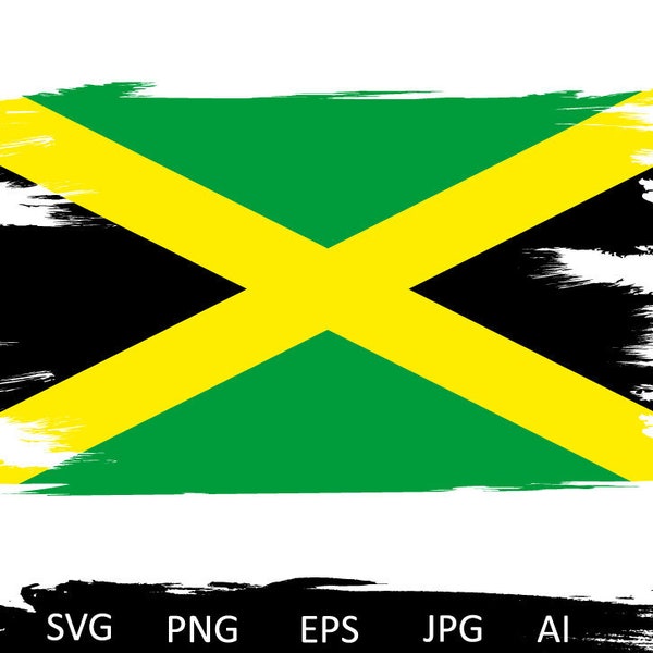 Distressed Jamaica flag svg, Jamaican flag svg, Reggae jamaica, Reggae flag svg, Bob Marley flag svg, patriotic svg, Jamaica flag svg design