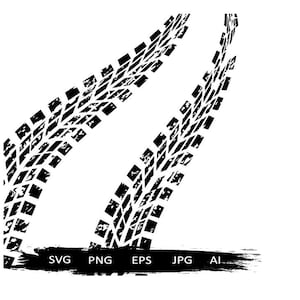Traccia di pneumatico svg, file svg fango, tracce di pneumatico svg, fango svg, decalcomania in vinile di tracce di pneumatico, traccia di pneumatico, traccia di pneumatico grunge svg, silhouette di traccia di pneumatico