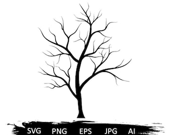 Download Stencil Trees Svg Vinyl Iron On Silhouette Bare Svg Clipart Decal Bare Tree Cut File Tree Bare Dfx Digital Prints Art Collectibles Safarni Org