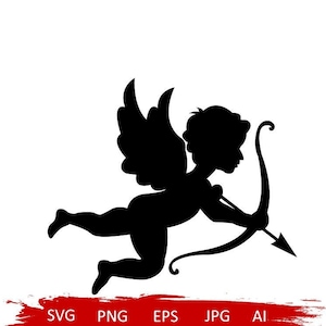 Cupid svg, cupid clipart, cupid silhouette, valentines svg, boy valentine svg, valentines day svg,cupid vector,cupids arrow svg,romantic svg