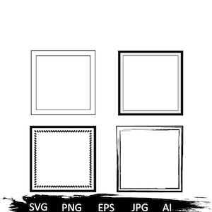 Frame svg, square frame svg, monogram frame svg, bundle frame svg, grunge frame svg, distressed frames svg, frame clipart svg, frames