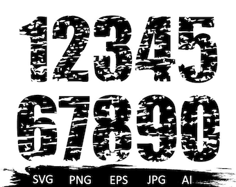 Distressed numbers svg, grunge numbers svg, numbers svg, sports number svg, numbers vector,distressed numbers clipart,numbers png,eps,jpg,ai