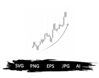 Gráfico de velas japonesas, svg de mercado, svg de bolsa de valores, svg de análisis técnico, svg de crecimiento, svg de comerciante, svg de estadísticas, svg de marco temporal.