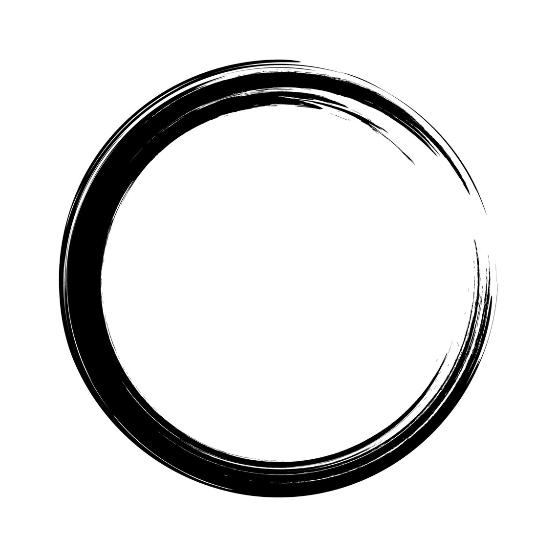 Brush Strokes Circles SVG Paint Brushes Circle SVG Circle Etsy