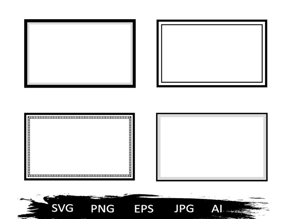 Frames Svg Border Svg Picture Frame Svg Photo Frame Etsy Canada