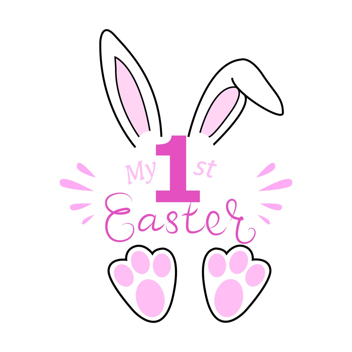 My First Easter Svg My 1st Easter Svg Easter Svg Birthday - Etsy