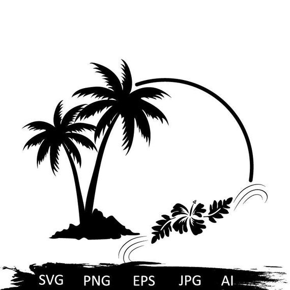 Aloha Svg,beach Svg,hawaii Svg,tropical Svg,summer Palms Svg