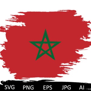 Marokko vlag SVG, noodlijdende Marokko vlag SVG, Marokko vlag shirt, Marokko vlag clipart, Marokko vlag vector, Marokko vlag sticker, Marokko ontwerp