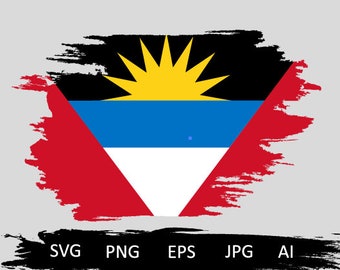 Bandera de Antigua svg, camisa de la bandera de Antigua, imágenes prediseñadas de Antigua, escudo de armas de Antigua, svg de Antigua, viaje a Antigua, país de Antigua, png de Antigua, bandera grunge.