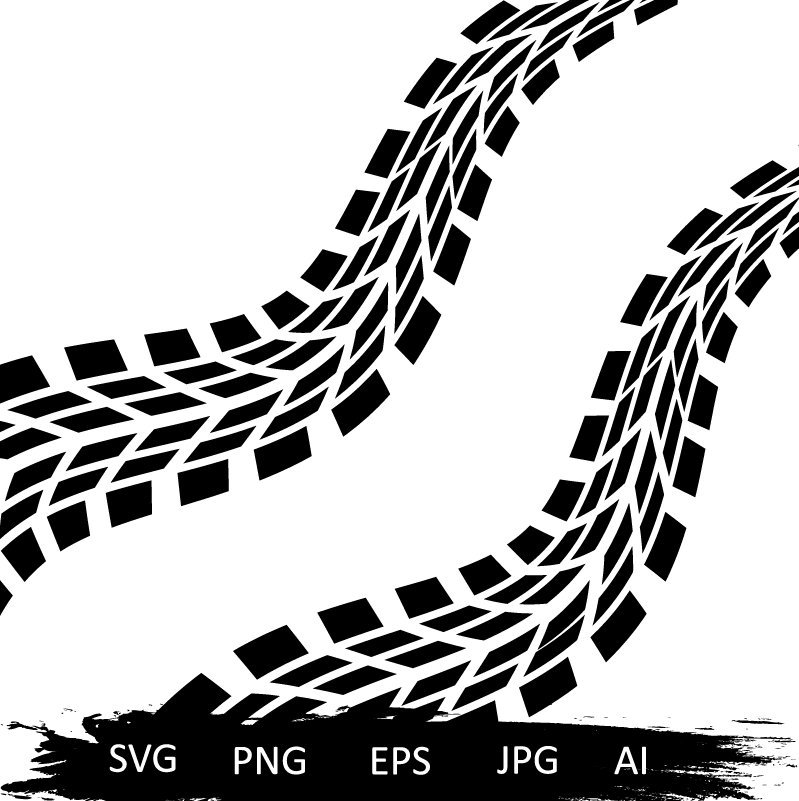 Tire Track Svg Mudding Svg File Tire Tracks Svg Mud Etsy